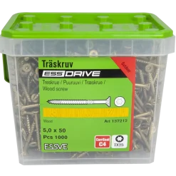 TRÄSKRUV ESSDRIVE FÖRSÄNKT HUVUD CORRSEAL 5,0X50 1000ST