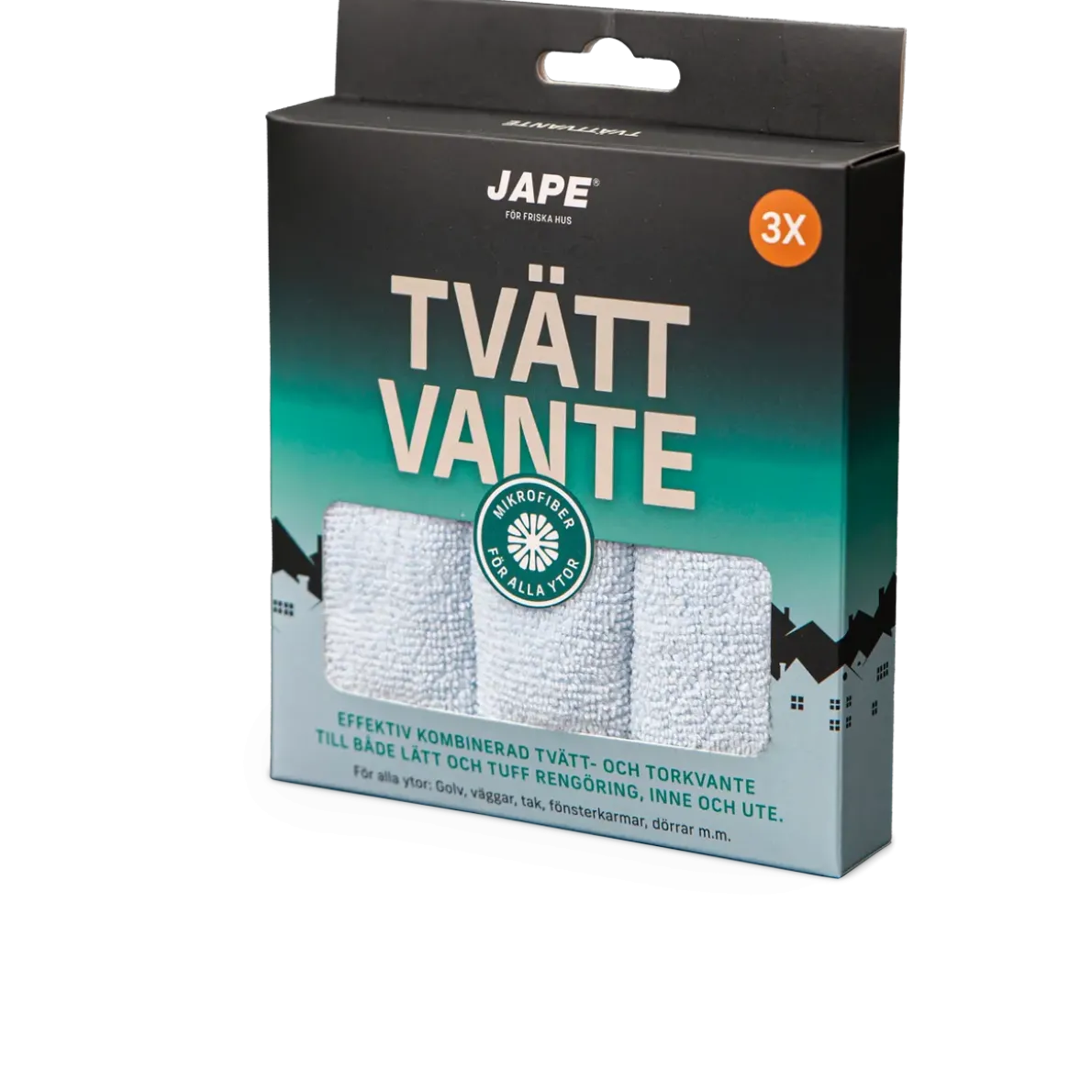 TVÄTTVANTE RENGÖRING MIKROFIBER 3ST