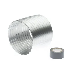 VÄGGENOMFÖRING ALUKANAL MED TAPE D125 0,5M