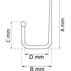 VÄGGKROK 8504 EFZ 125MM