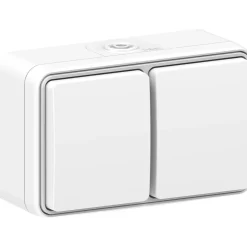 VÄGGUTTAG CONNECT 2 HOME 2-V UTP JORD KAPSLAT VIT 16A IP54
