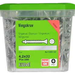 VINGSKRUV FÖRSÄNKT HUVUD PH2 BORRSPETS CORRSEAL 4,2X32 250