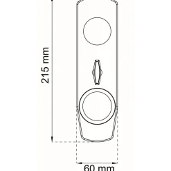VREDSKYLT SVART 215X60MM